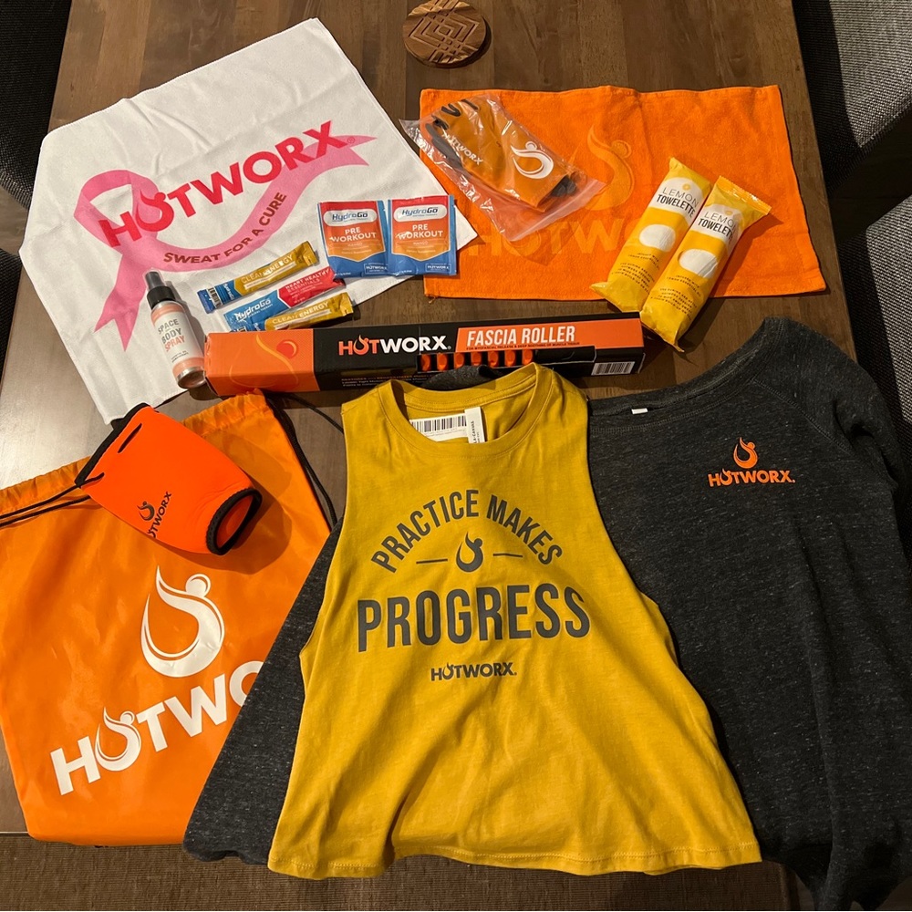 Hotworx sweater, tank, gloves and more!